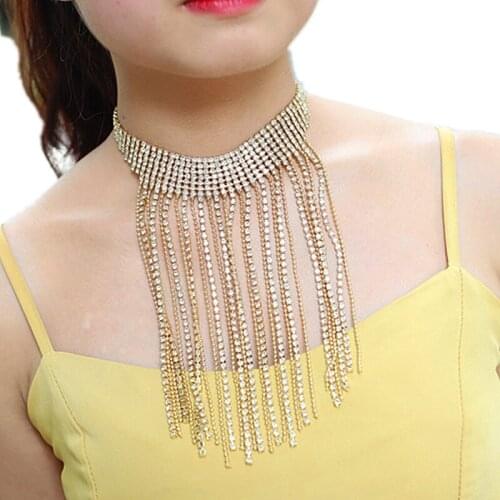 Shining Crystals Mesh Sexy Bodysuit Sparkly Rhinestones Chains Fringes Outfit Nightclub Party Wear See Through Costume