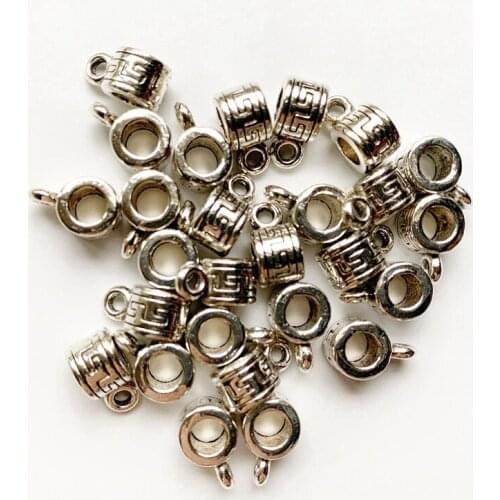 10pcs Tibetan Silver Connectors for Jewelry Making Components Antique Silver Metal Spacer Beads DIY Crafts Materials Supplies