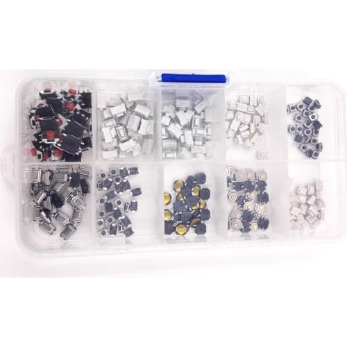 250pcs/lot 10 Types Tactile Push Button Switch Car Remote Key Button Microswitch For H-yundai K-ia V-W T-oyota B-uick key