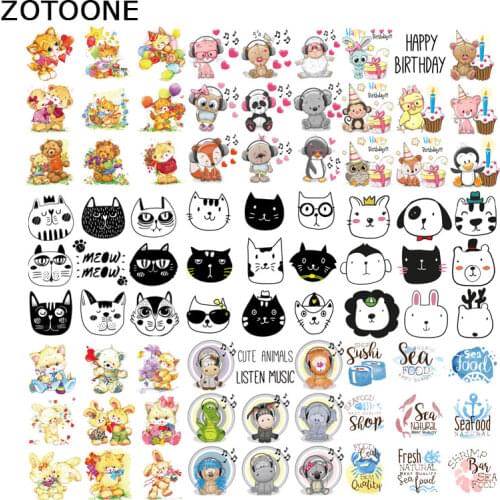 ZOTOONE Iron on Letters Heat Transfer Cartoon Patches Iron on Transfers for Childrens Clothes Applique Clothes Diy Patch Cute E