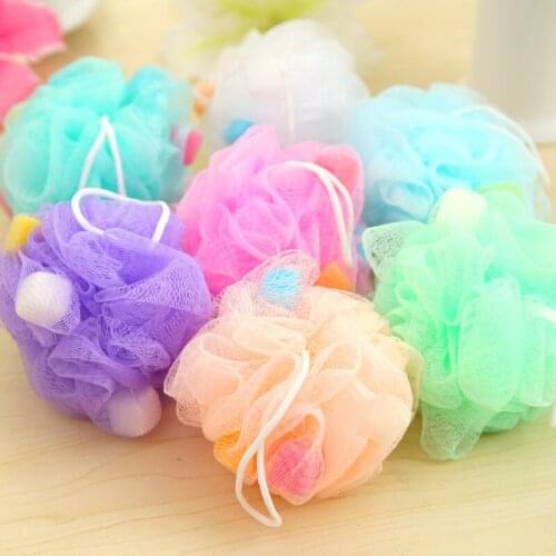 Infant Supplies Nylon Shower Balls Random Color 1Pcs Body Cleaning Sponge Scrubber Mesh Bathroom Accessories Baby Bath Ball