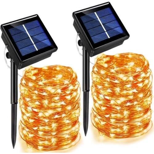 30M LED Outdoor Solar String Light LED Solar Garden Waterproof Home LED Decoration Fairy Light Festival Wedding Party Wreath 5m