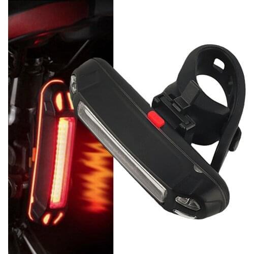 Bicycle Bike Accessories USB Rechargeable Front Rear Light Bicycle COB Warning Light Monochrome Double Color Taillights