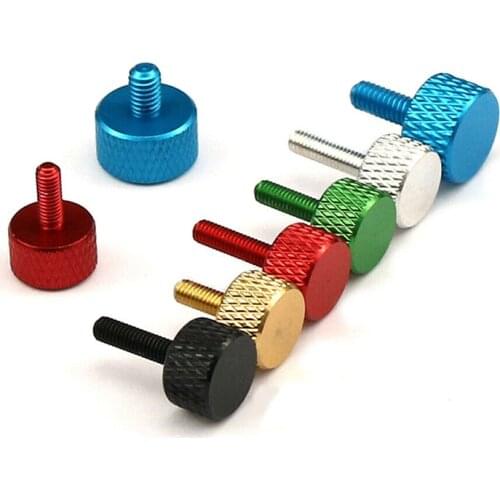 10pcs Knurled Thumb Screws M3 M4 Multicolour Aluminum Alloy Hand Twist Screws TL 6-16mm Chassis Modification DIY Screw