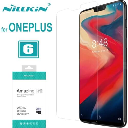 Oneplus 6 Glass Nillkin 9H+ Pro 2.5D One Plus 6 Tempered Glass Screen Protector 0.2MM Ultra-thin for Oneplus 6 Nilkin HD Glass