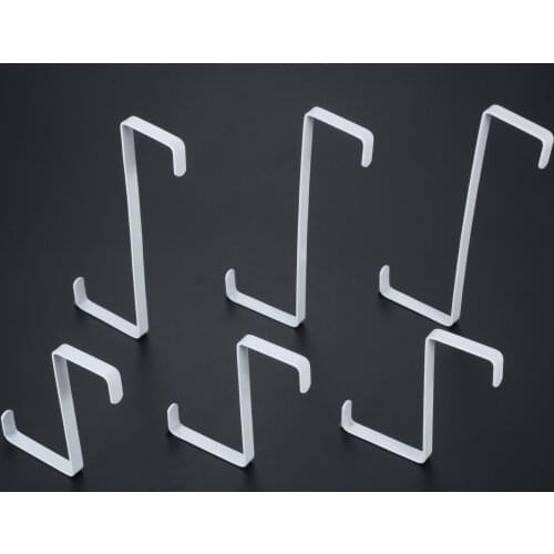 10/2 pcs 89/155mm Over The Door Hooks Z-Shaped Reinforced Reversible Door Hanger Home Organizer for Hanging Clothes Towels Coat