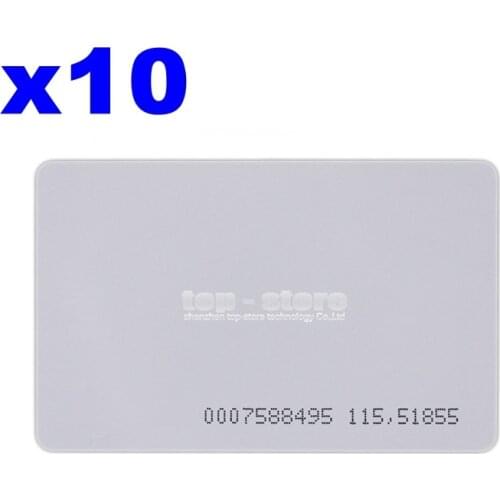 DIYSECUR 10pcs 125Khz RFID ID Card 0.8mm For Access Control And Time Clock Use