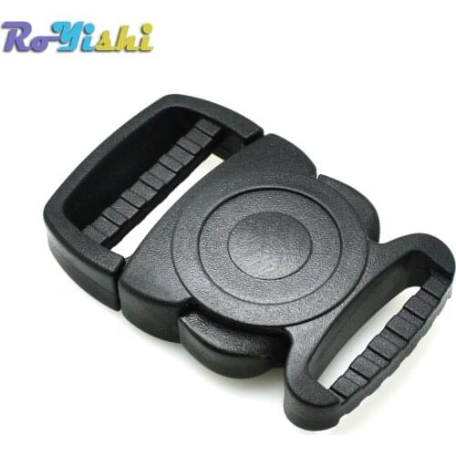 10pcs/pack 1''(25mm)Plastic Contoured Side Release Buckles For Paracord Survival Bracelets Black