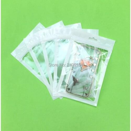 10000pcs/lot 12x19cm Clear/white Plastic zipper Retail Packaging bag for iphone 7 6 Samsung s6 charging cable Package bag