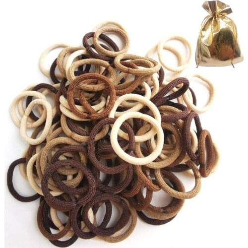 200pcs/lot Small Metal free Hair Elastics Bands Mini Hair cord for kids girls Thin Fine toddler ties Accessories ponytail holder