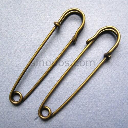 3" giant carpet pins bronze finish, durable wire Safety Pin 76mm brass Color, big fibula Golden clips, gilt AIO quilt kiltie pin