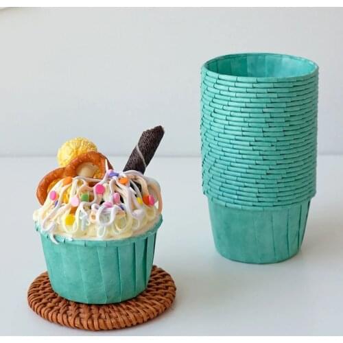 50Pcs Cupcake Paper Cake Muffin Cups Cake box Cupcake Liner Kitchen Baking Accessories Cake Mold Small Muffin Boxes