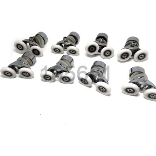8x Twin Top Bottom Zinc Alloy Shower Door Rollers Runners Wheels 25mm Wheel