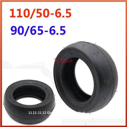 90/65-6.5 Front 110/50-6.5 Rear Tubeless Vacuum Tire for 47cc 49cc Mini Pocket Bike Motorcycle Accessories
