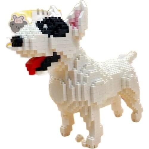 Balody 18245 American Pit Bull Terrier Dog Animal Pet 3D Model DIY Mini Diamond Blocks Bricks Building Toy For Children No Box