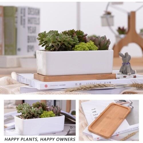 Flower Mould Garden Decor Planter Mold Succulent Plant Pot Succulent Dill Small Green Flower Flower Creative Ceramic Rectangular