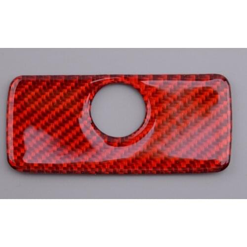 Red Carbon Fiber Co-pilot Storage Box Handle Cover Sticker Fit for Chevrolet Camaro 2010 2011 2012 2013 2014 2015