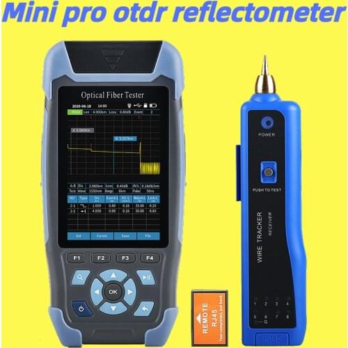 Mini Pro Otdr Optical Fiber Reflectometer AUA900D With 9 Functions VFL OLS OPM Event Map RJ45 Ethernet Cable Tracker Tester