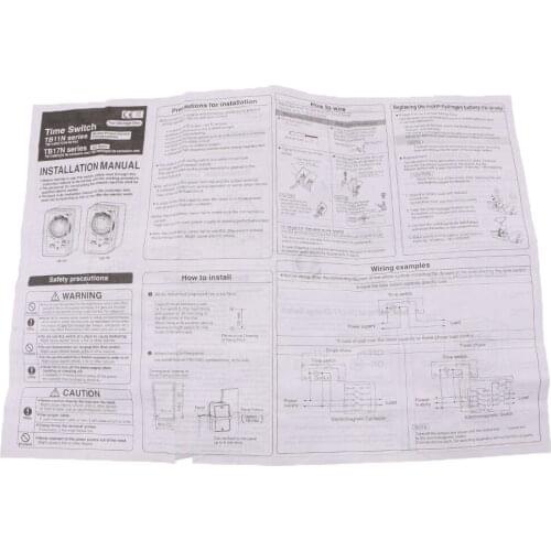 Din Rail Mounted 24 Hours Mechanical Time Switch Timer 100-240V