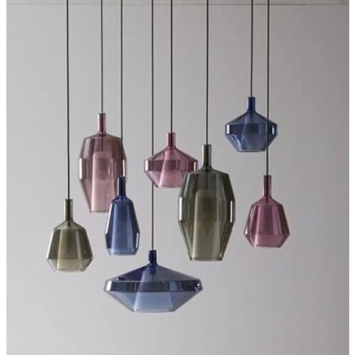 Nordic Handmade Glass Pendant Lights Dining Room Table Bar Bedroom Bedside Design Modern Hanging Lamps Decorative Fixtures