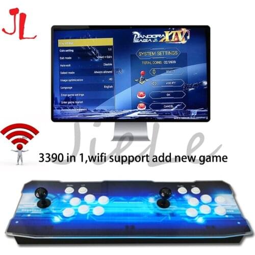 NEW Pandora saga 3D 3390 In 1 Arcade console Online Connection WIFI download games Support 3P 4P Gamepad