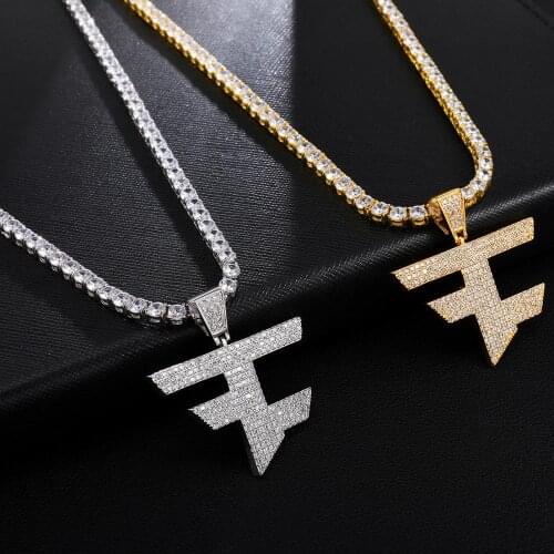Hip Hop Micro Paved AAA Cubic Zircon Bling Iced Out Team Pendants Necklaces For Men Rapper Jewelry Drop Shipping