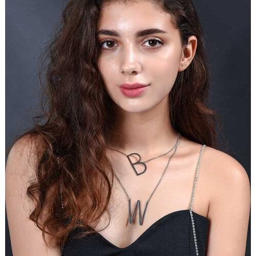 AAAAA Quality 100% Stainless Steel A-Z Intial Name Necklace For Women Super Fashion Jewelry Never Tarnish Jewelry Necklace