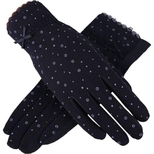 Women Driving Gloves Summer Autumn Breathable Stretch Gloves Touch Screen Sunscreen Anti Uv Slip Resistant Glove Black Pink