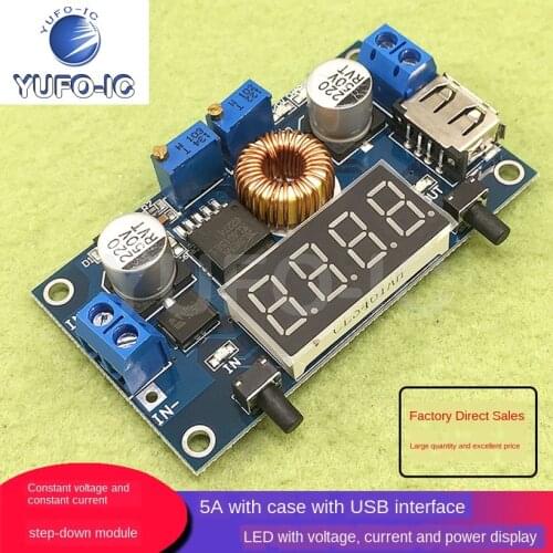 3pcs 5A Constant Voltage Current Step-down Module Voltage Current Power LED Display Short-Circuit over-Temperature Protect