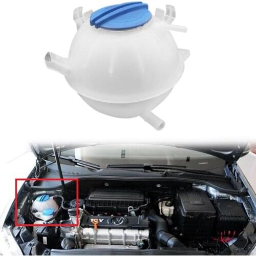 Coolant Reservoir Expansion Tank with Cap for Jetta MK5 Golf MK6 Tiguan Passat CC Beetle Eos A3 TT 1K0121407A