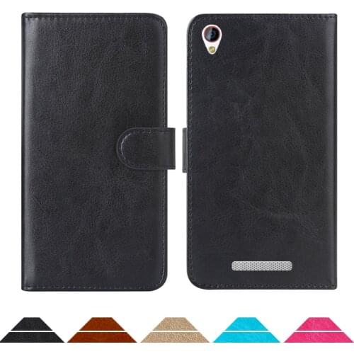 Luxury Wallet Case For Senseit E500 PU Leather Retro Flip Cover Magnetic Fashion Cases Strap
