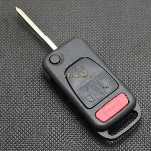 PINECONE for MERCEDES BENZ C E S ML Class W140 Key 3+1 Buttons Uncut Brass Hu64 Blade Modified Remote Blank Key Shell 1 PC