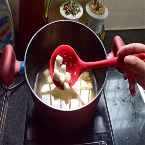 Scoop Colander Large New Silicone Soup Spoon Strainers Noodles Forks Cooking Shovels Pasta Filter Spoon Kitchen Tools Gadget