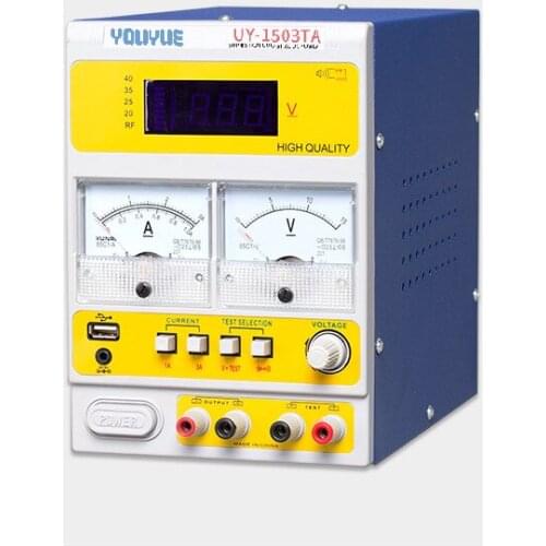 YOUYUE 1503TA mobile phone maintenance power 2-5A adjustable DC voltage regulator power ammeter 220V