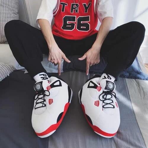 Women‘s/Men Cartoon Animal Cotton Slippers Male Warm Couple Sneakers Unisex EU35-42 Ladies Plush Home Shoes Female Furry Slides