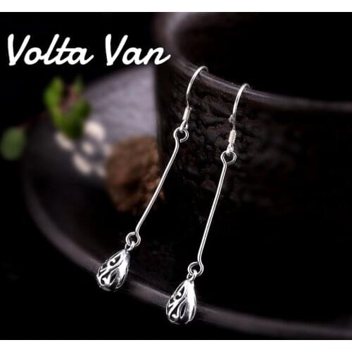 Volta Van 2021 New Drop Earrings 925 Sterling Silver Pendientes Plata Jewelry Elegant Concise Small Cute Hollow Earrings