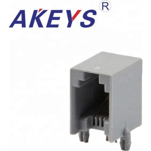 10PCS 616-PCB-4P4C 90 degree single port shielding PCB modular jack RJ45 connector