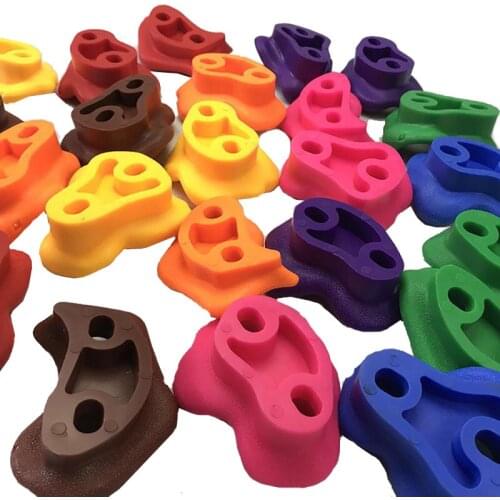 10pcs Wall Climbing Stones Grip Sport Hand Feet Hold Children Kids Small Assorted Playground Climbing Wall Rock Set With Screw