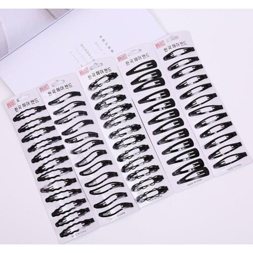 12PCS/Pack New Simple Black Hair Clips Girls Hairpins BB Clips Barrettes For Womens Hairgrips Hair Accessories