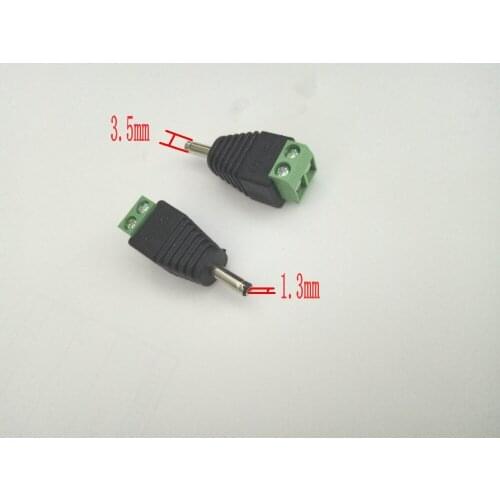 50PCS 2PIN 3.5mm x1.3mm DC Power Charger plug Terminals for CCTV Camera Notebook New