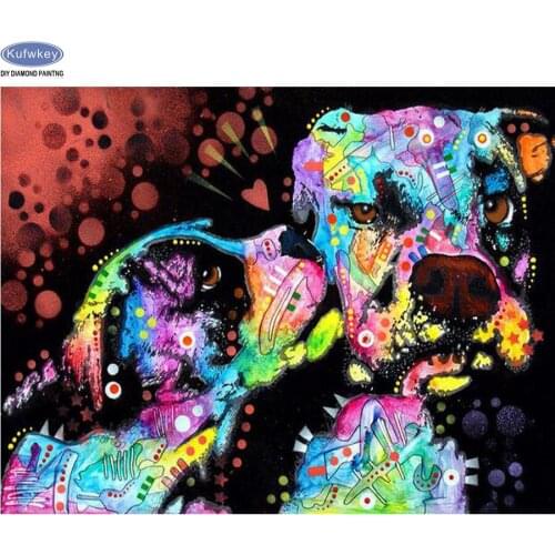Mazayka,5d diy diamond embroidery bulldog kiss diamond painting Cross Stitch full square drill Rhinestone mosaic wall decoration