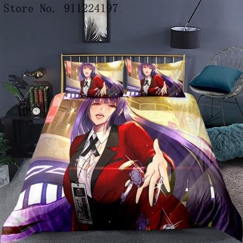 Anime Jigoku Shojo Duvet Cover Set 2/3PCS Comforter Bedding Set Twin/Full Queen/King Kids Quilt Cover Microfiber Bed Sheet