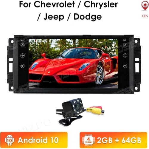 2Din Android 10 Car radio Multimedia Video Player auto Stereo For Chevrolet Chrysler JEEP Commander Compass Patriot Dodge 2G+64G