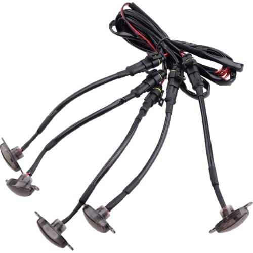 Car Smoked Lens Front Grille Amber LED Light Fit for Toyota Tundra 2008-2010 2011 2012 2013 2014 2015 2016 2017 2018 2019 2020