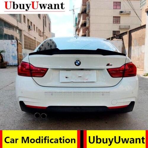 Car Styling ABS Plastic Unpainted Color Rear Spoiler Trunk Wing For 2013-2019 BMW F36 4 Series 428i 435i 4-Dr M4 Style