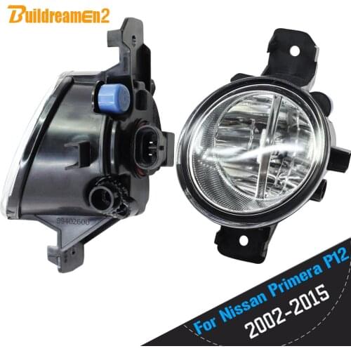 Buildreamen2 Car 4000LM H11 LED Bulb Right + Left Fog Light DRL Daytime Running Light 12V For Nissan Primera WP12 P12 2002-2015