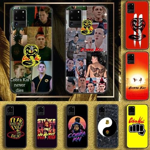 Cobra Kai TV Phone case For Samsung Galaxy Note 4 8 9 10 20 S8 S9 S10 S10E S20 Plus UITRA Ultra black 3D funda soft cell cover