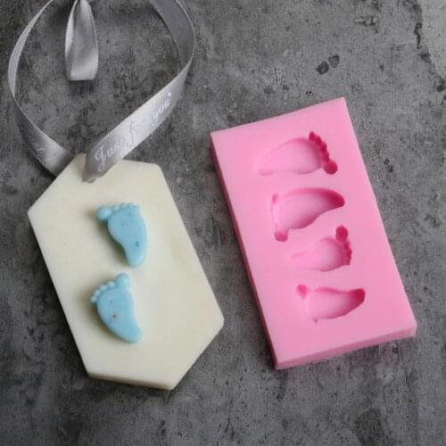 Baby Feet Silicone Mold Fondant Mould Cake Decorating Tools Chocolate Gumpaste Molds, Sugarcraft, Kitchen Gadgets