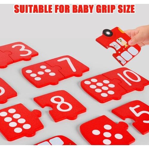 Baby Number Matching Card Puzzle Educational Learning Toy Toddlers Girl Cognitive Number Pairing Childrens Wooden Toys