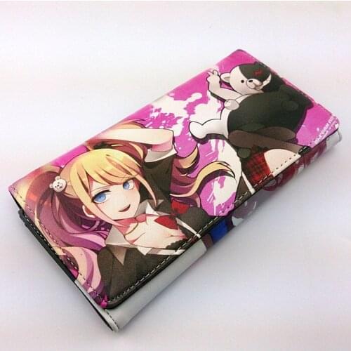 Anime Danganronpa Long Style PU Wallet Monokuma Kirigiri Kyouko Men And Womens Purse